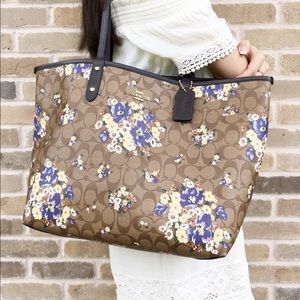 Brand New Coach Floral Reversible Neverfull Tote
